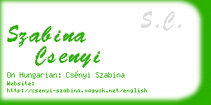 szabina csenyi business card