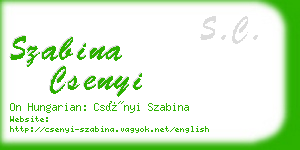 szabina csenyi business card